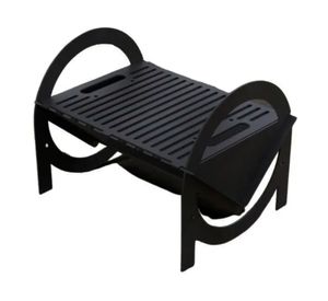 Fogón brasero armable Air.43 parrilla acero negro