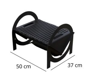 Fogón brasero armable Air.43 parrilla acero negro