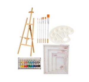 Set arte pintura acrílico Hog.515 + atril madera 20x50x100 cm
