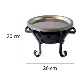 Brasero parrilla mesa Air.47 enlozado negro