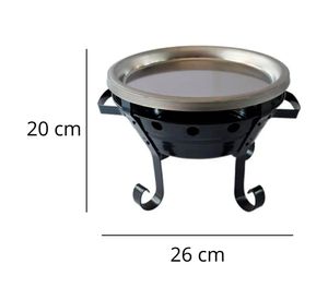 Brasero parrilla mesa Air.47 enlozado negro