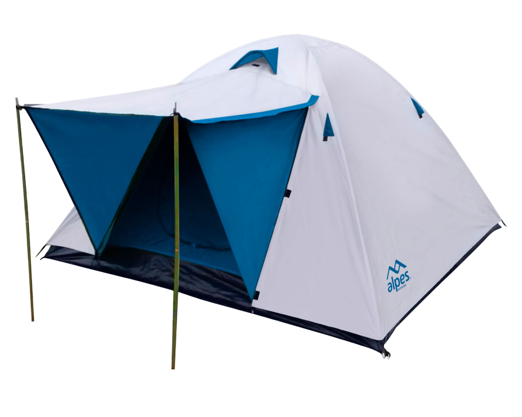 Alpes Carpa Iguazú aluminizado/azul 160x240x300 cm 6 personas