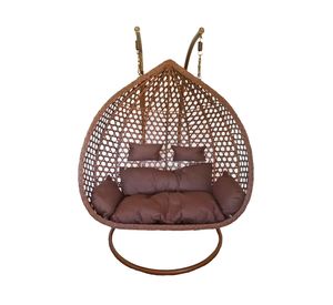 Silla colgante Hawái XXL chocolate + cojín café