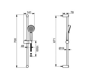 Barra ducha HansaBasic cromado