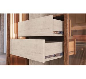 Clóset 6 puertas New York castaño/negro 217x180x47 cm