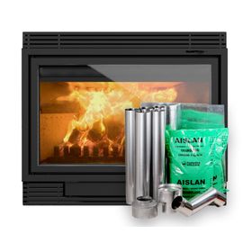 Chimenea a leña 1100 + kit de instalación