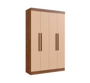 Clóset 4 puertas Orlando castaño/beige 217x136x47 cm
