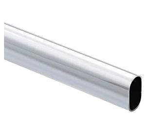 Barra clóset ovalada cromada 300 cm