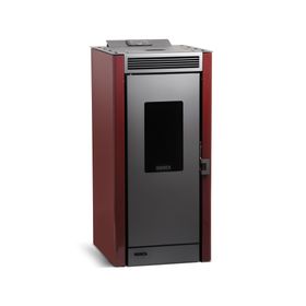 Estufa a Pellet Black visión 9.1 kW burdeo + kit de instalación