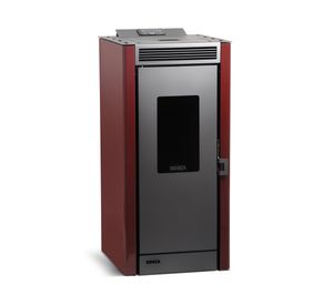 Estufa a Pellet Black visión 9.1 kW burdeo + kit de instalación