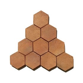 Adoquín Hexagonal arcilla 25x22x2.7 cm