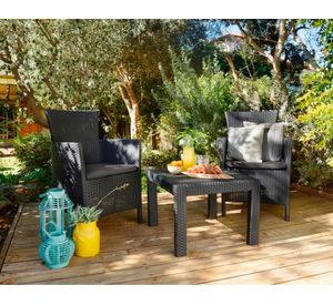 Juego de balcón Salvador 3 cuerpos grafito