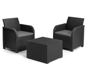 Juego de balcón Elodie 3 cuerpos grafito