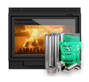 Chimenea a leña 850 27 kW + kit de instalación