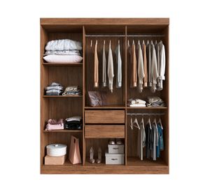 Clóset 6 puertas New York beige 217x180x47 cm