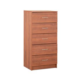 Cómoda 5 cajones cerezo 110x40x55 cm