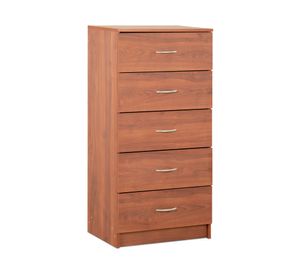 Cómoda 5 cajones cerezo 110x40x55 cm