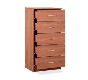 Cómoda 5 cajones cerezo 110x40x55 cm