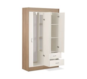 Clóset 4 puertas 2 cajones bicolor 175x102x39.2 cm