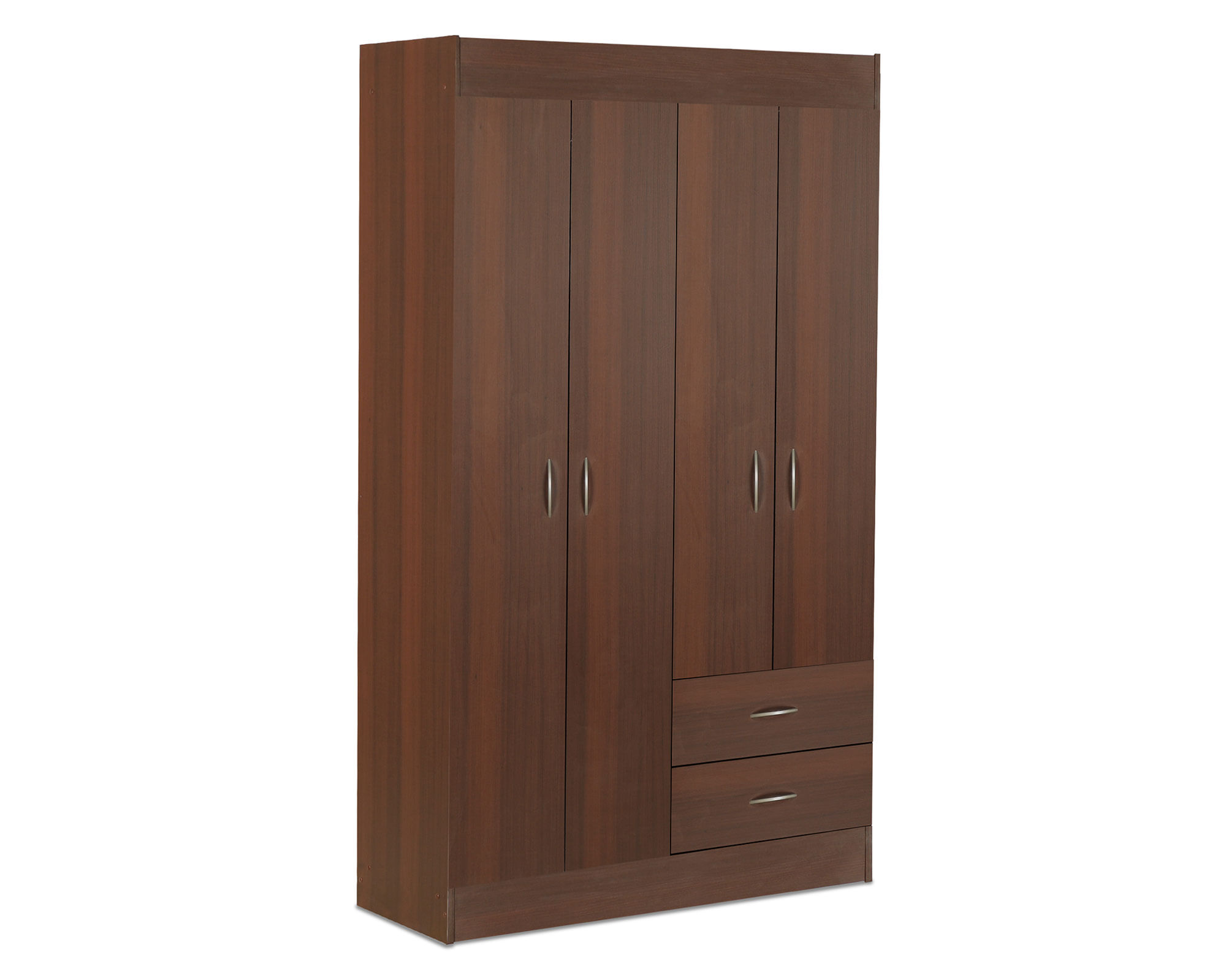 Clóset 4 puertas 2 cajones chocolate 175x102x39.2 cm. | Easy.cl
