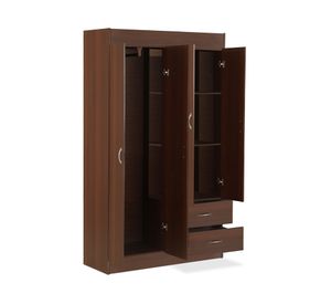 Clóset 4 puertas 2 cajones chocolate 175x102x39.2 cm