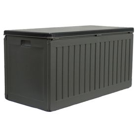 Bodega baúl multiuso exterior gris oscuro polipropileno 270 lt