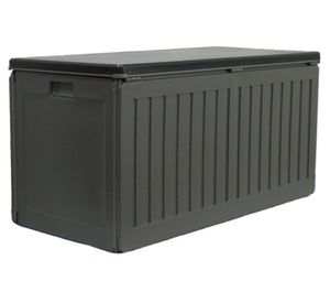 Bodega baúl multiuso exterior gris oscuro polipropileno 270 lt