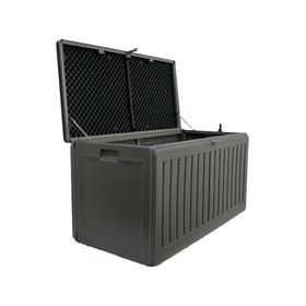 Bodega baúl multiuso exterior gris oscuro polipropileno 270 lt