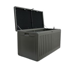 Bodega baúl multiuso exterior gris oscuro polipropileno 270 lt