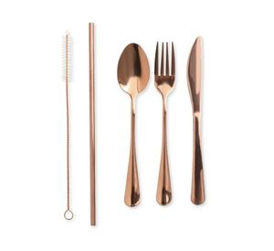 Set cubiertos de mesa Malesh cobre 6 piezas