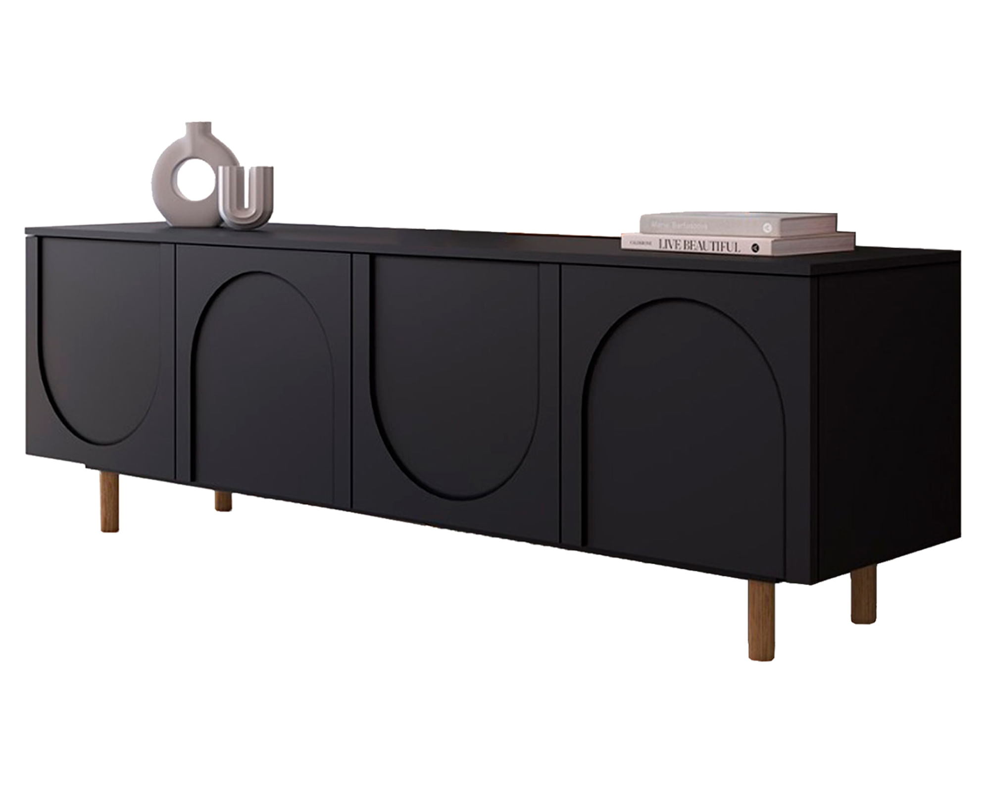 Amuv Rack TV 75" Arcos negro