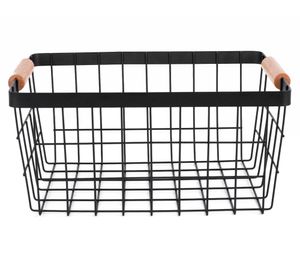 Canasto negro/madera