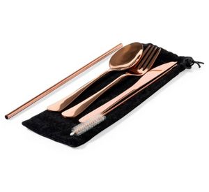 Set cubiertos de mesa Malesh cobre 6 piezas