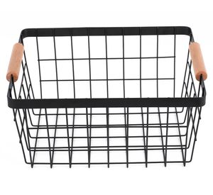 Canasto negro/madera