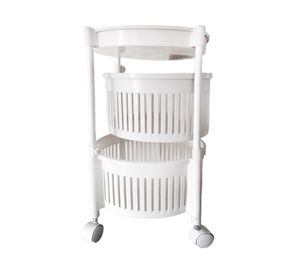 Organizador 3 niveles giratorio blanco plástico 25/27 lt