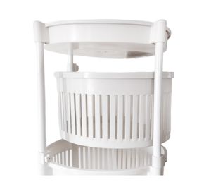 Organizador 3 niveles giratorio blanco plástico 25/27 lt
