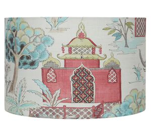 Pantalla para lámpara mesa Chinoiserie elefante