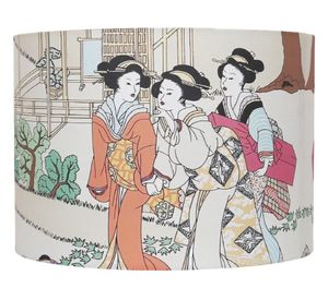 Pantalla para lámpara mesa Chinoiserie