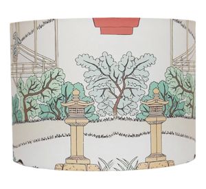 Pantalla para lámpara mesa Chinoiserie