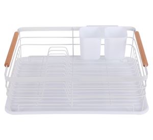 Escurridor mango madera/blanco