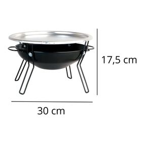 Brasero mesa negro 17.5x30x30 cm