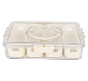 Contenedor rectangular 4 compartimientos