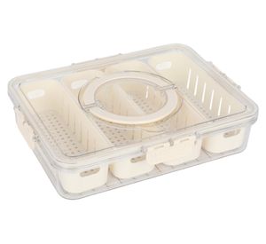 Contenedor rectangular 4 compartimientos