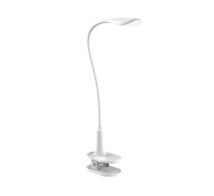 Lámpara clip touch ovalada 3W USB blanca