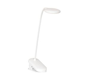 Lámpara clip con sensor redonda 3W USB blanca
