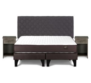 Cama europea 2 plazas Ergo T New base dividida + set Ivar grafito