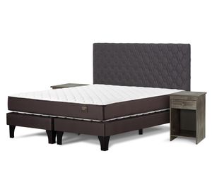 Cama europea 2 plazas Ergo T New base dividida + set Ivar grafito