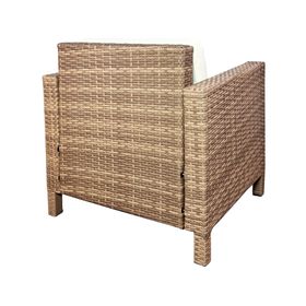 Juego de living terraza Alicia café claro 5 cuerpos