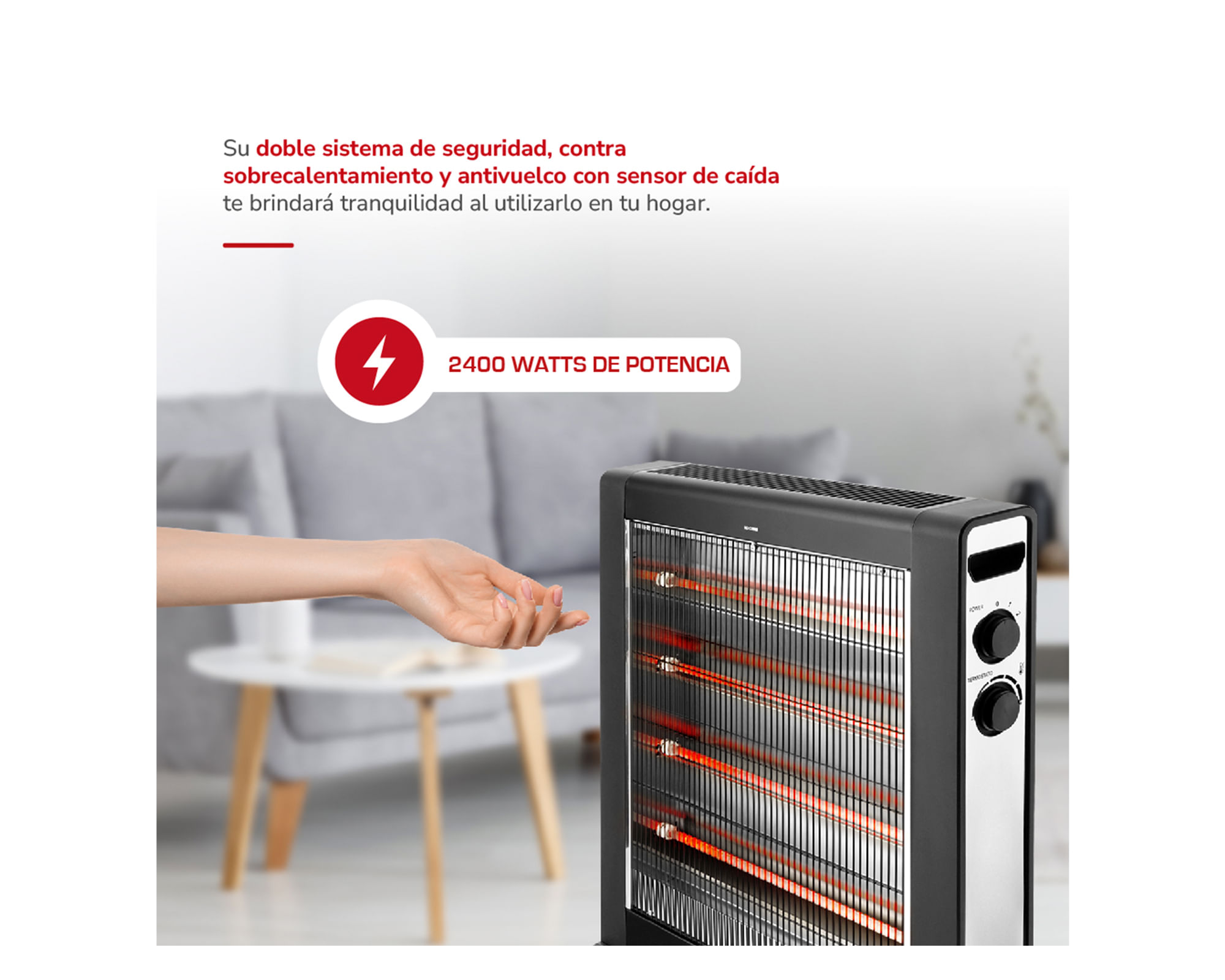 Estufa infrarroja TH-RFC55 2400W | Easy.cl