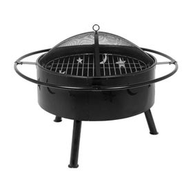 Brasero metal a leña tapa negro